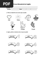 Apostila de Inglês para 1º Ano | PDF