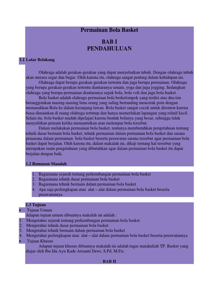 Permainan Bola Basket