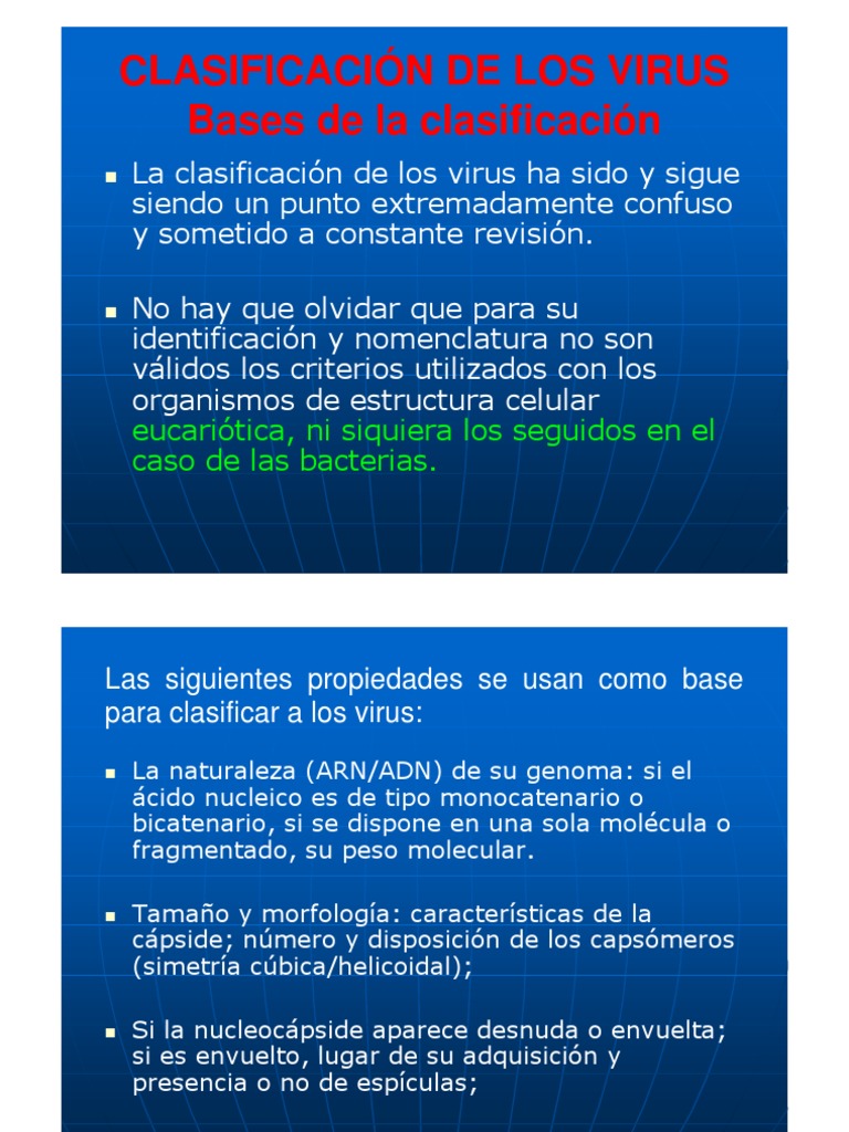 Clasificación de Los Virus Ii | PDF | Virus | Taxonomía (biología)