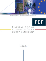 Informe Cotec Capital Social e Innovación en Europa y en España (Diciembre 2013)