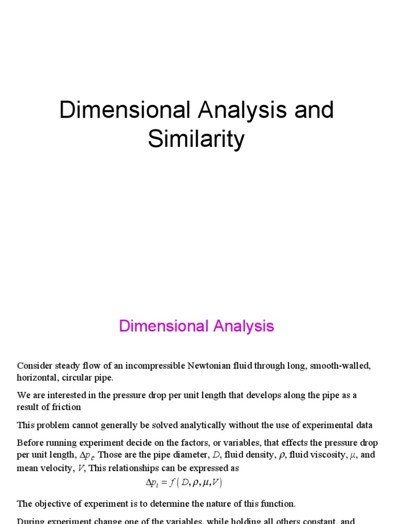 Dimensional Analysis in Fluid Mechanics | PDF | Drag (Physics) | Viscosity