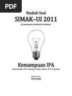 Download Naskah Soal SIMAK-UI 2011 Kemampuan IPA by Muhammad Mukti Abadi SN194529591 doc pdf