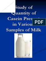 Casein Content in Milk Samples