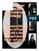 Bible Says That Woman Must Cover Head and Wear Veil