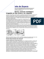 Revista Sala de Espera. Caracas Moderna. Caracas nostálgica tragedia en dos actos y un requiem