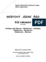 České Dráhy - Sešitový Jízdní Řád - Nákladní - ns532