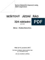 České Dráhy - Sešitový Jízdní Řád - Nákladní - ns324