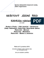 České Dráhy - Sešitový Jízdní Řád - Nákladní - ns520 - 522a