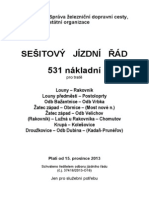 České Dráhy - Sešitový Jízdní Řád - Nákladní - ns531