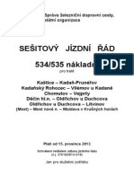 České Dráhy - Sešitový Jízdní Řád - Nákladní - ns534 - 535