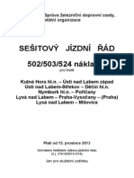 České Dráhy - Sešitový Jízdní Řád - Nákladní - ns502 - 503 - 524