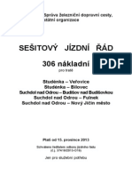 České Dráhy - Sešitový Jízdní Řád - Nákladní - ns306