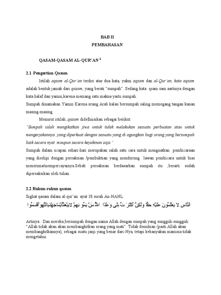 Qasam Al-Qur'an: Makna dan Rukun | PDF | Agama & Spiritualitas