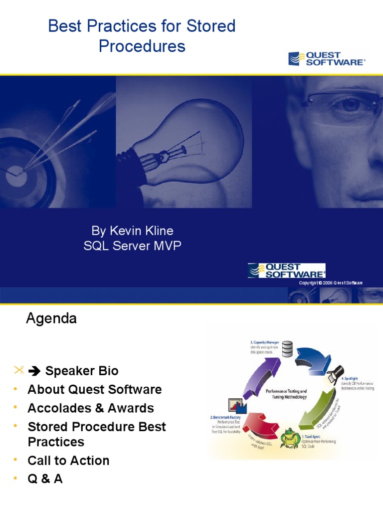 Best Practices For Stored Procedures: by Kevin Kline SQL Server MVP | PDF