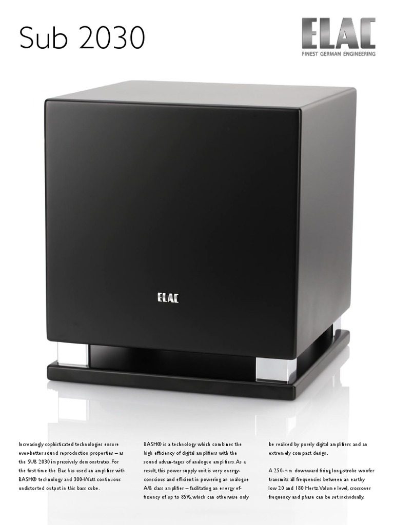 Elac Sub 2030 Brochure | PDF | Home & Garden
