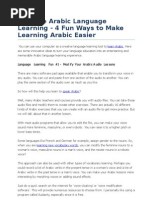 Download Creative Arabic Language Learning - 4 Fun Ways to Make Learning Arabic Easier by EXLsitecom SN19456819 doc pdf
