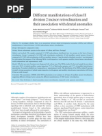 Different manifestations of class II division 2 incisor retroclination and their association with dental anomalies