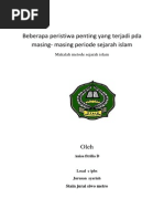 Beberapa Peristiwa Penting Yang Terjadi Pada Masing-Masing Periode Sejarah Islam