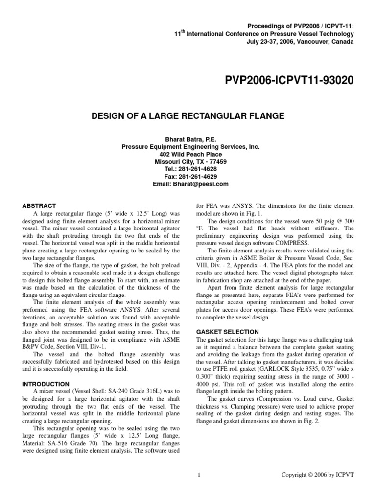 Final Paper Large Rectangular Flange | PDF