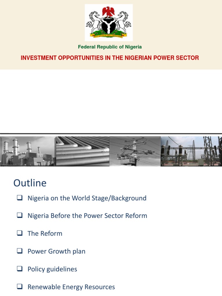 Investment Opportunities in The Nigerian Power Sector | PDF | Renewable ...