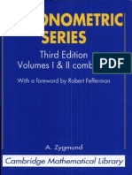 A. Zygmund Trigonometric Series, Third Edition, Volume I & II Combined (Cambridge Mathematical Library) 2002