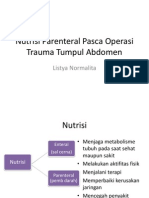 Nutrisi Parenteral Pasca Operasi Trauma Abdomen Organ Padat