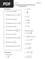 Math MF2 Chapter 2 (Squares, Square Roots, Cubes and Cube Roots)