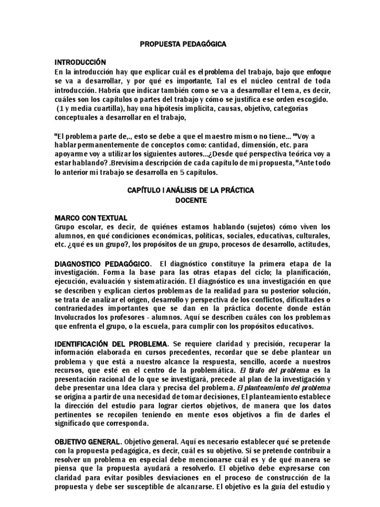 PASOS PARA LA ELABORACIÓN DE PROPUESTA PEDAGÓGICA