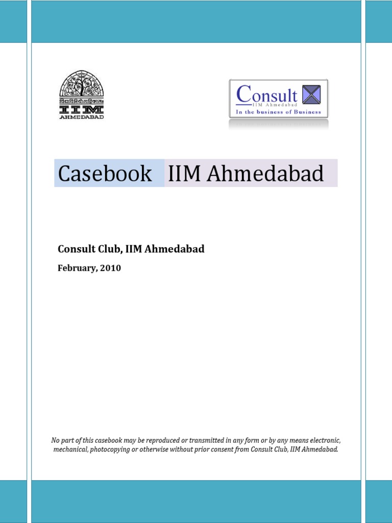 IIMA Casebook | PDF