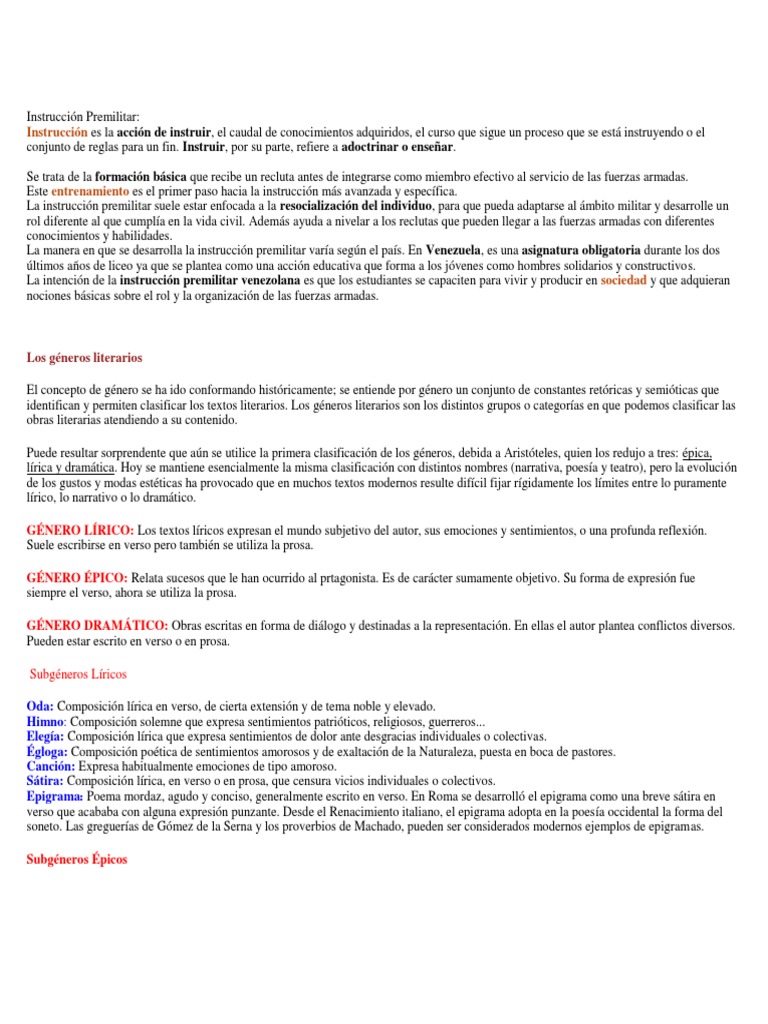 Evolución de la Instrucción Premilitar | PDF | Venezuela | Esclavitud