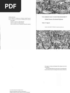 Mignolo Walter D The Darker Side Of Western Modernity Pdf