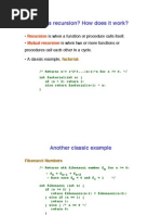 Recursion in C, C++