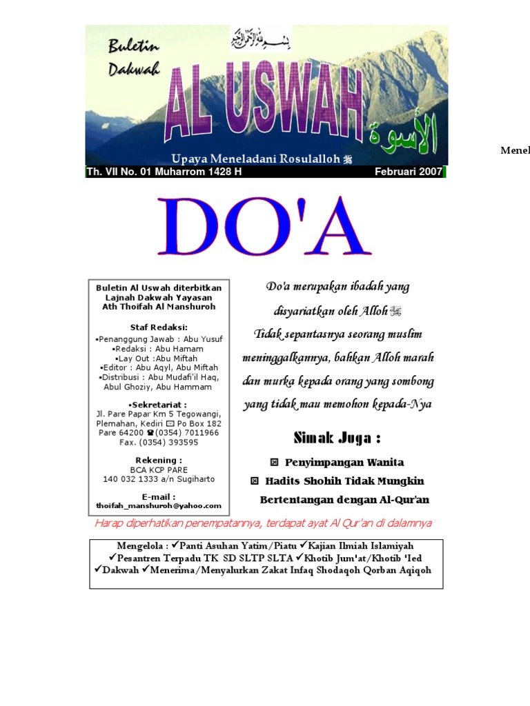 Buletin Al Uswah Muharom 1428H Buletin Al Uswah Muharom 1428H