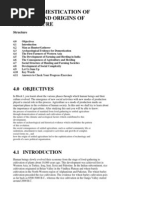 Domestication of Animals and Origins of Agriculture