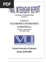 Download Internship Report On CITY DISTRICT GOVERNMENT GUJRANWALA by Jamil Ahmed SN19468019 doc pdf