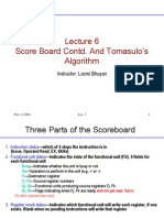 Score Board Contd. and Tomasulo's Algorithm: Instructor: Laxmi Bhuyan