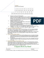 5.square Roots by Hand: Squaring Two Digit Numbers