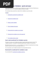 Download Javascript Form Validation by ziki0523 SN19468373 doc pdf