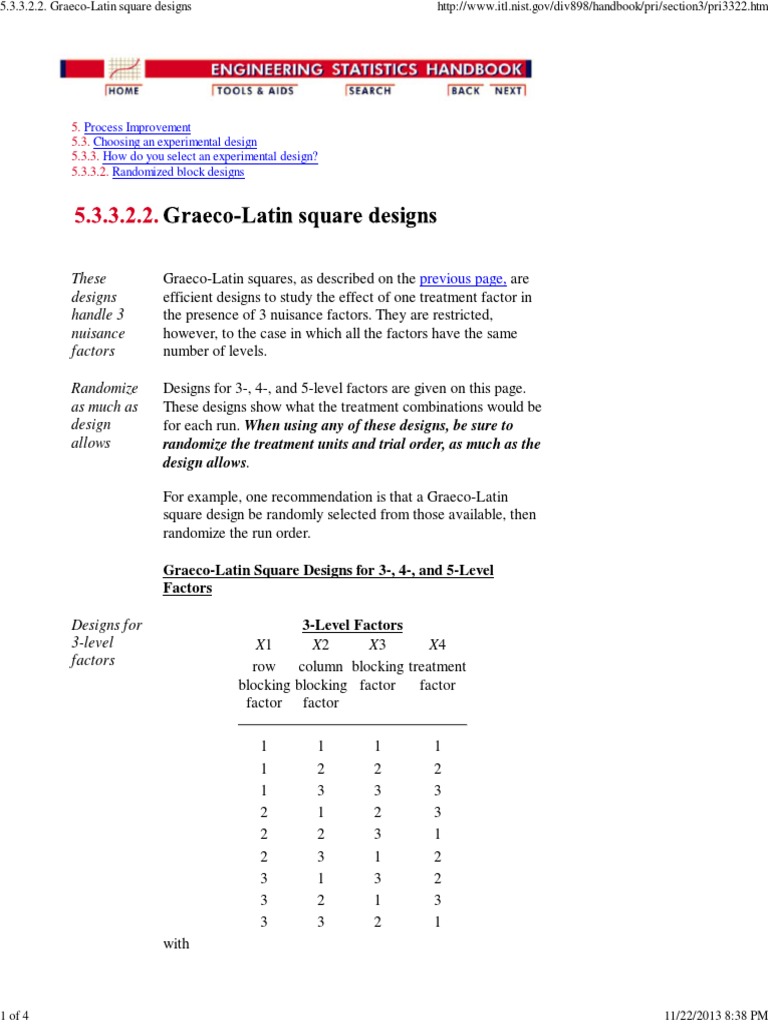 Graeco-Latin Square Design Examples | PDF | Chess | Chess Theory