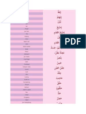Arab bahasa lipas dalam Kepentingan Menjaga