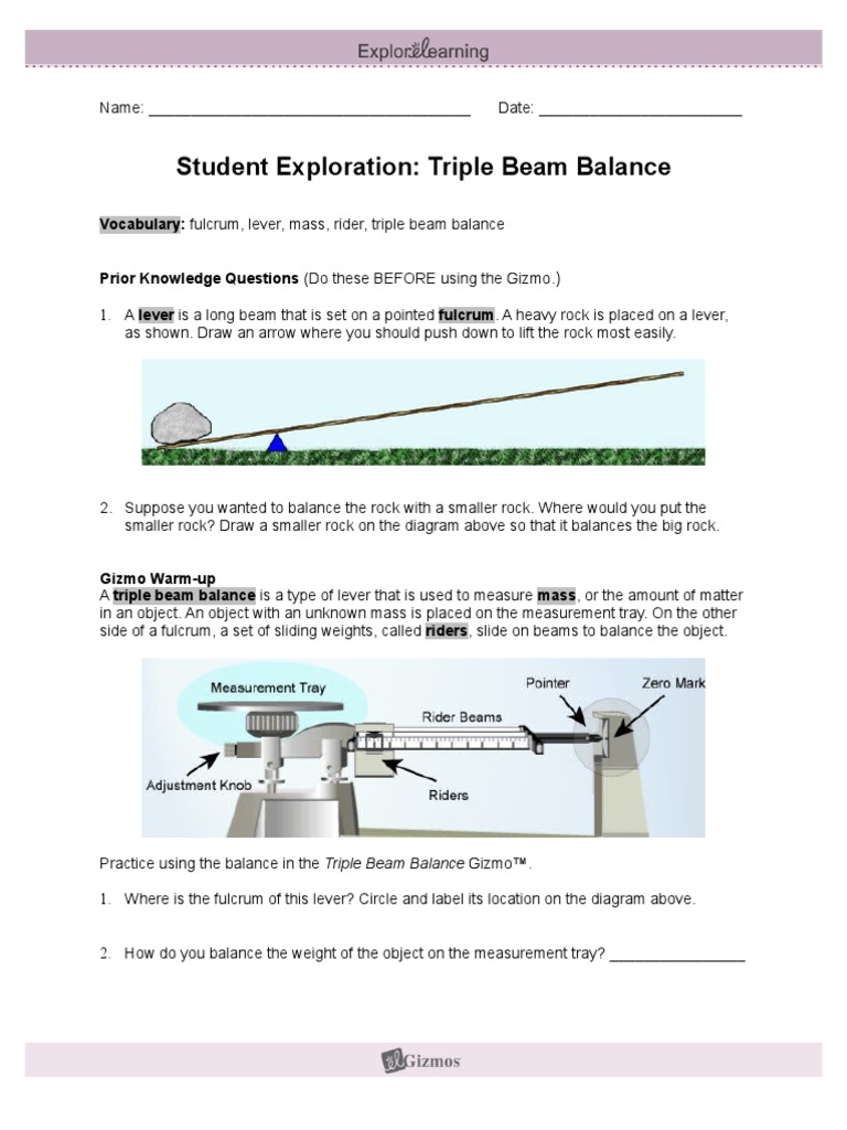 GIZMO Triple Beam PDF Weighing Scale Lever