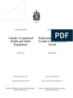 Canada Occupational Health and Safety Regulations SOR-86-304