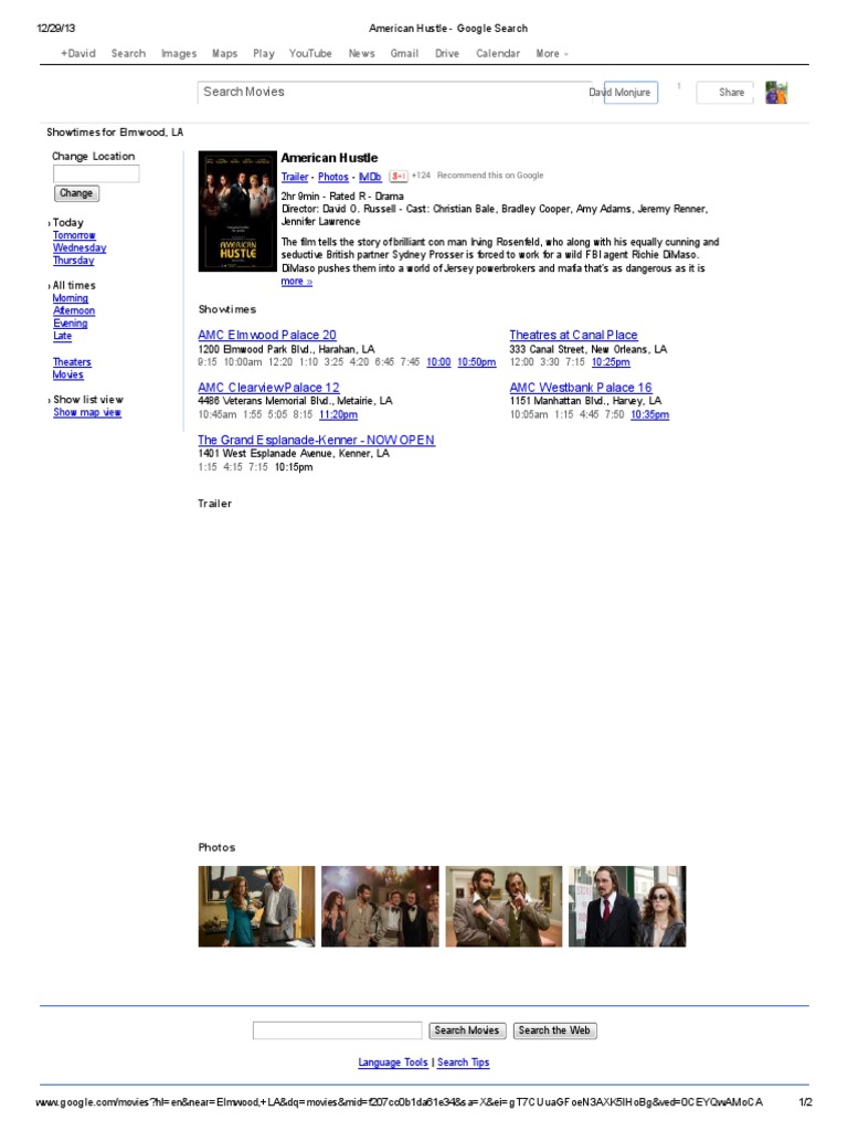 Search Movies American Hustle