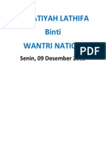 Azifatiyah Lathifa Binti Wantri Nation: Senin, 09 Desember 2013