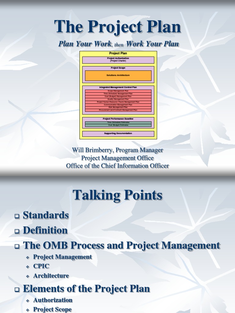 Project Plan Overview and Authorization | PDF