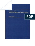Dictionary Of Mining And Minerals