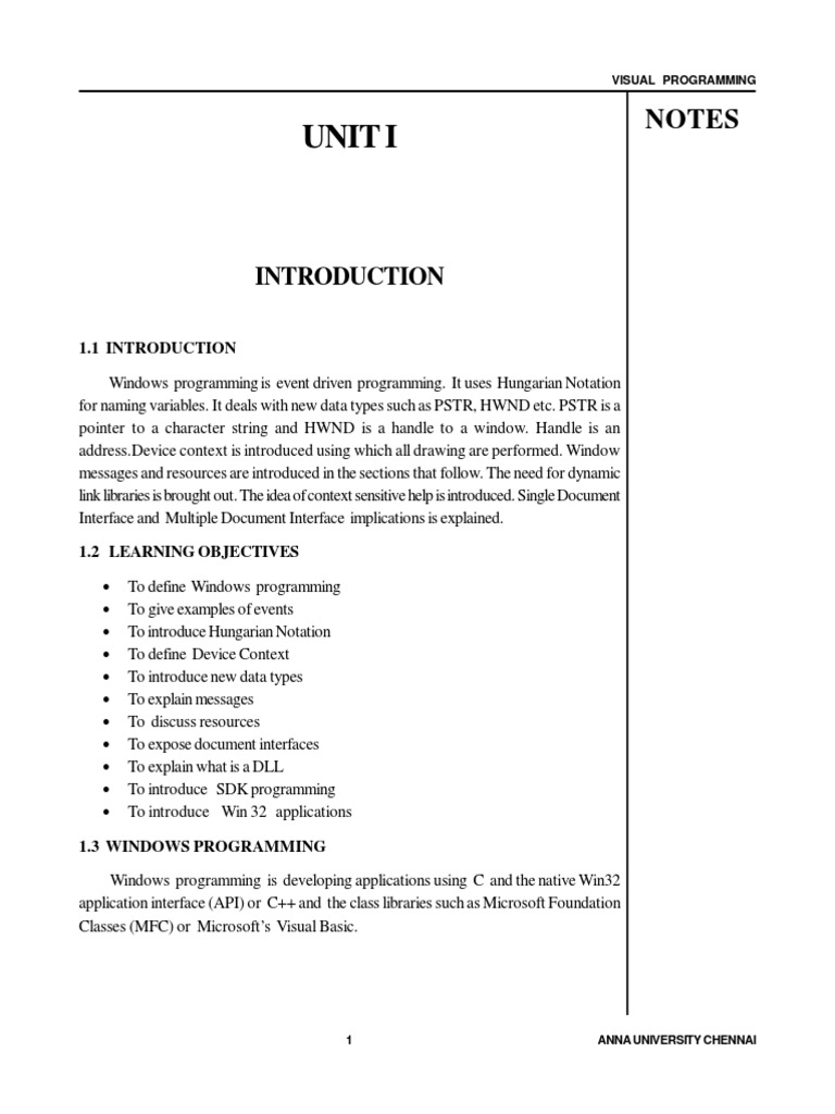 Windows Programming Overview | PDF | Button (Computing) | Application ...