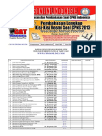 pengumuman pendaftaran cpns 2013