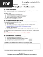 Final Preparation - Aptis Writing Exam