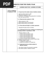 Mathematics Year Two Yearly Plan